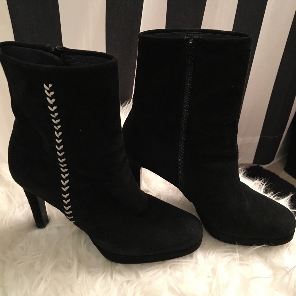 Stuart Weitzman black suede bootie